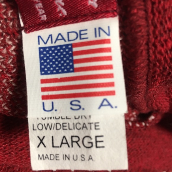 VTG Xmas Santa Sweater Binghamton Knitting Co Inc Made in USA Red XL NWOT - Picture 5 of 12